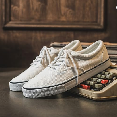 LIVE FIT WHITE CANVAS SNEAKERS