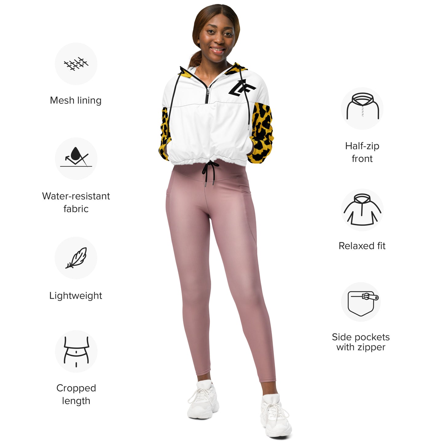 WOMEN'S LIFESTYLE CROPPED WINDBREAKER