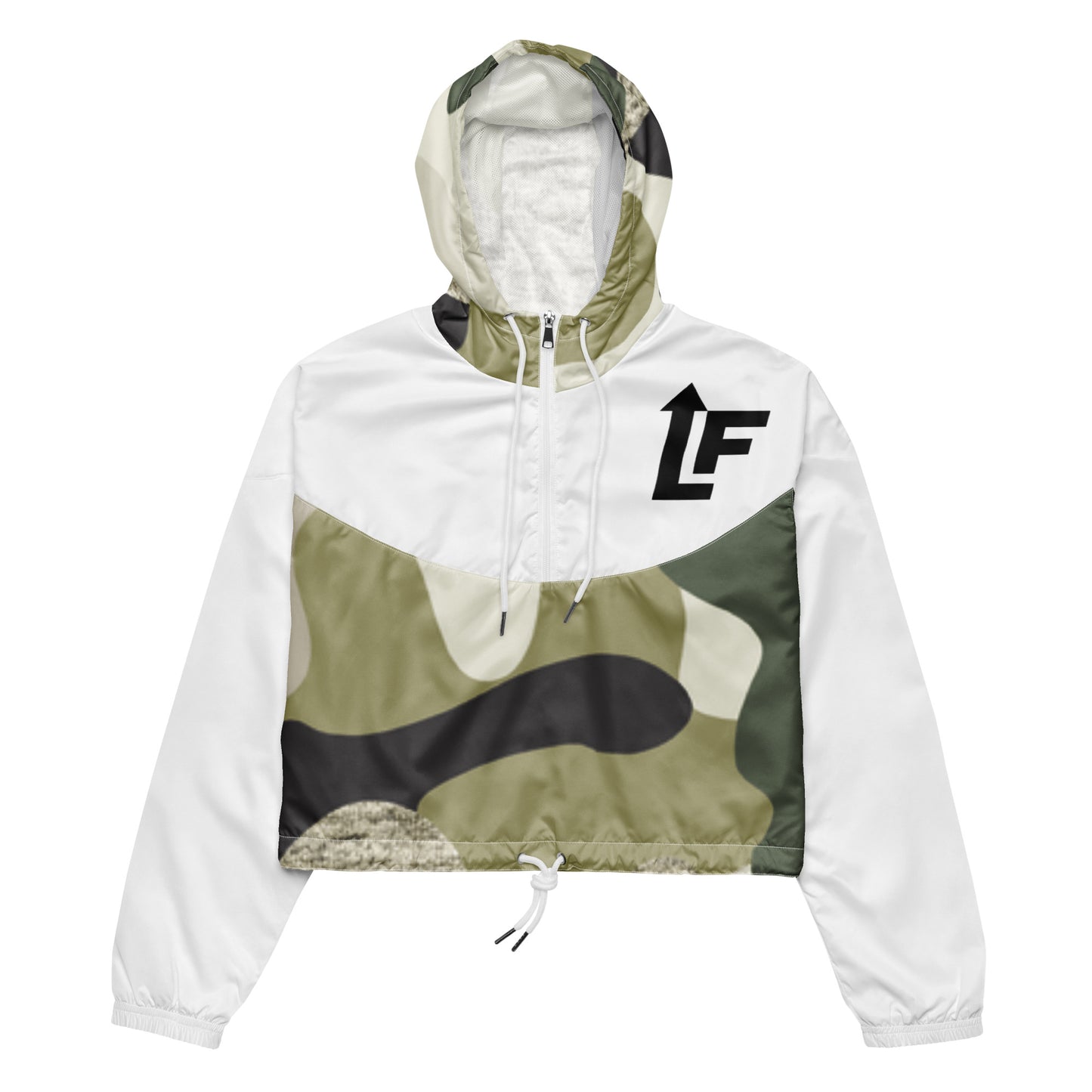 WOMEN'S LIFESTYLE CROPPED WINDBREAKER (CAMO)