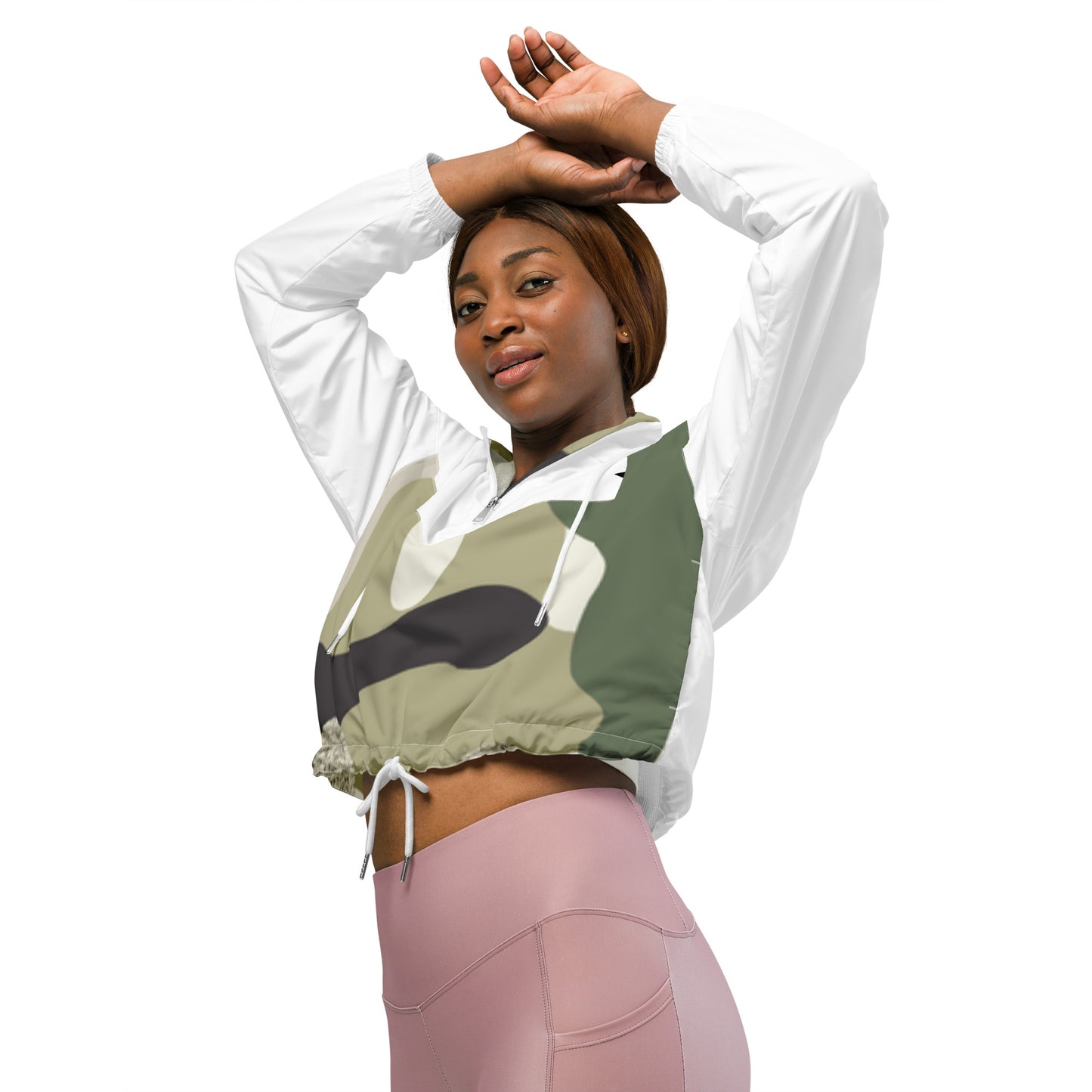 WOMEN'S LIFESTYLE CROPPED WINDBREAKER (CAMO)