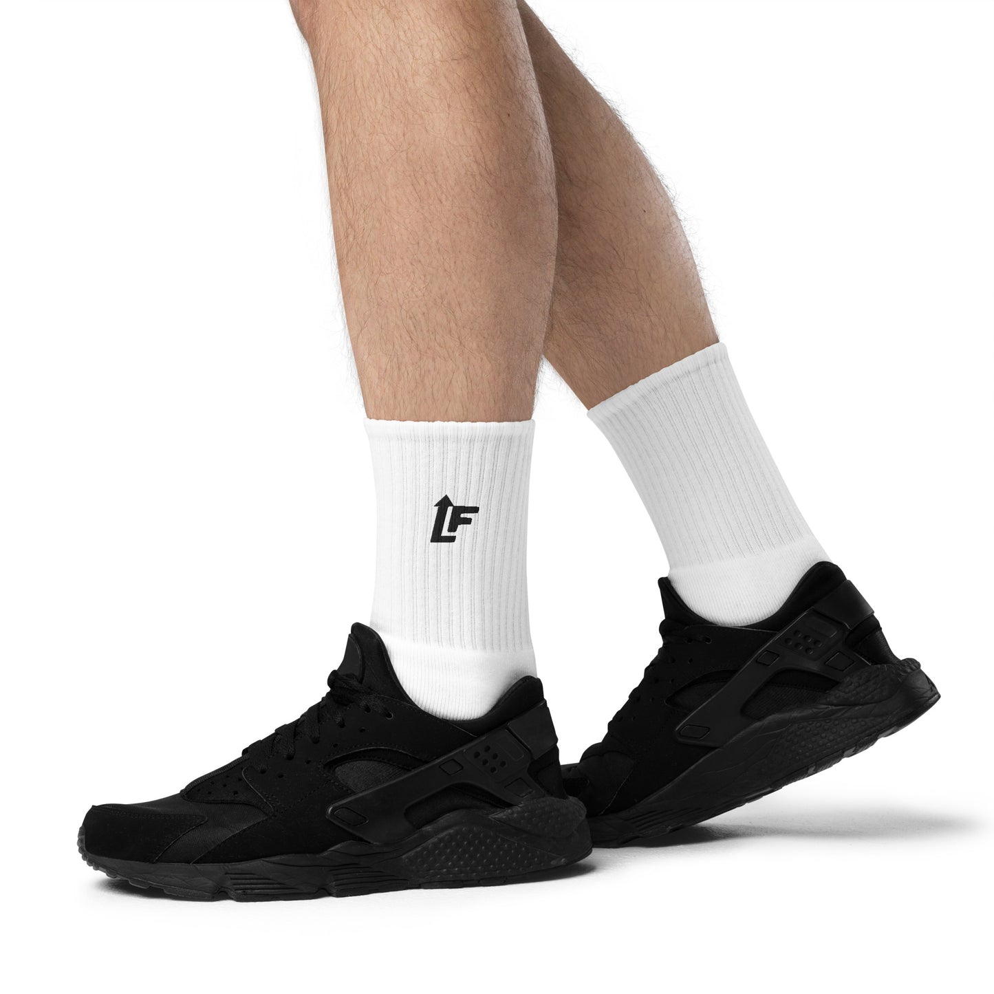 LIVE FIT CREW SOCKS (WHT)