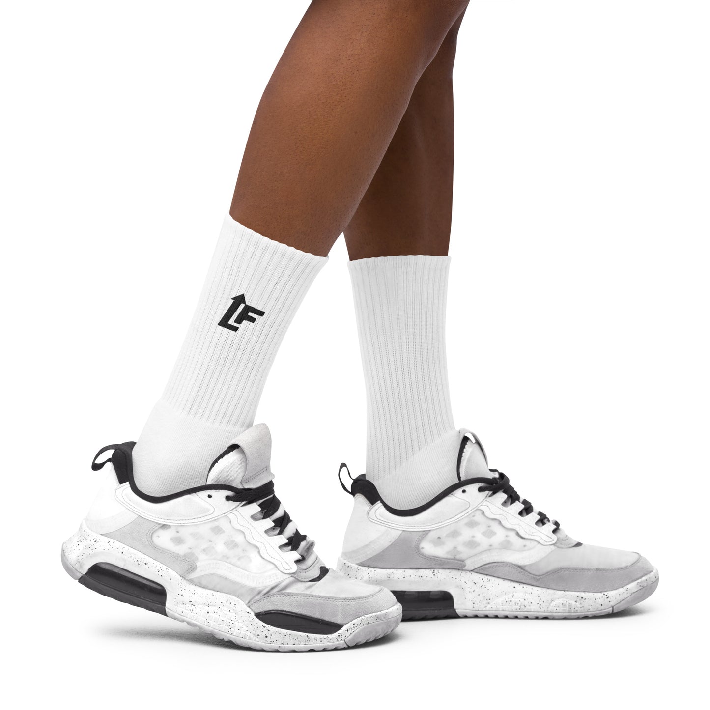LIVE FIT CREW SOCKS (WHT)