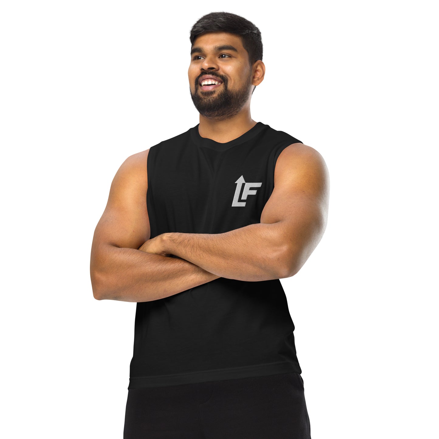 MENS GYM MUSCLE TANK (BLK)