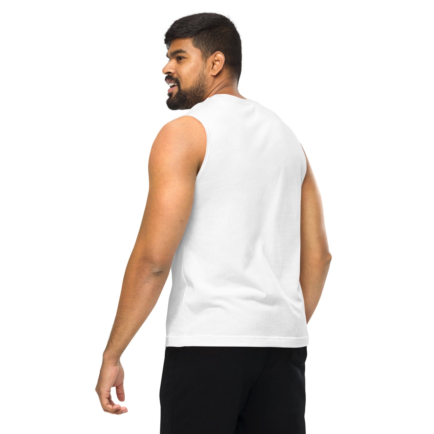 MEN'S MUSCLE TEE (WHT)