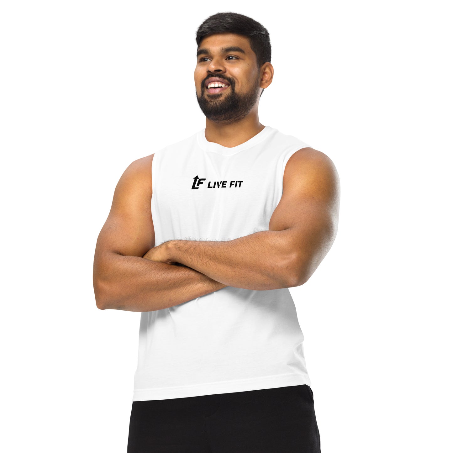 MEN'S MUSCLE TEE (WHT)