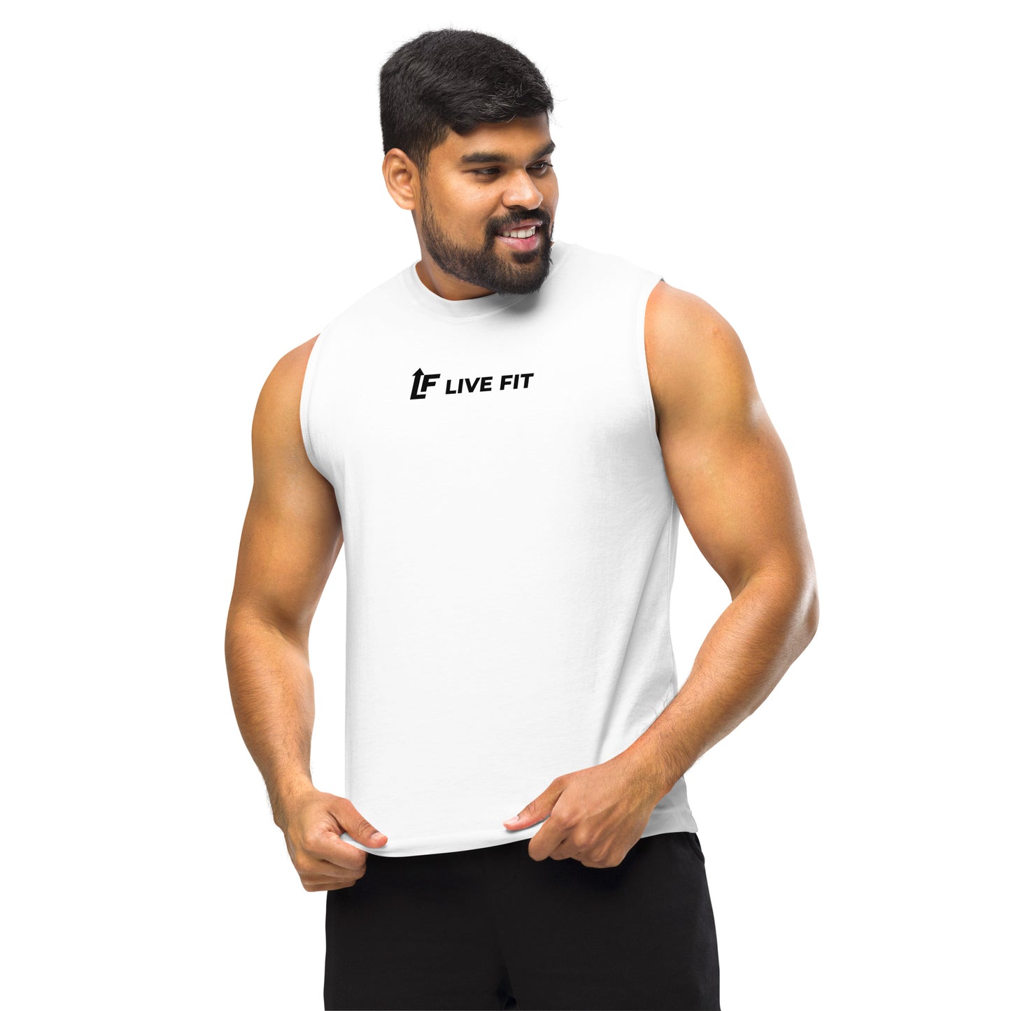 MEN'S MUSCLE TEE (WHT)