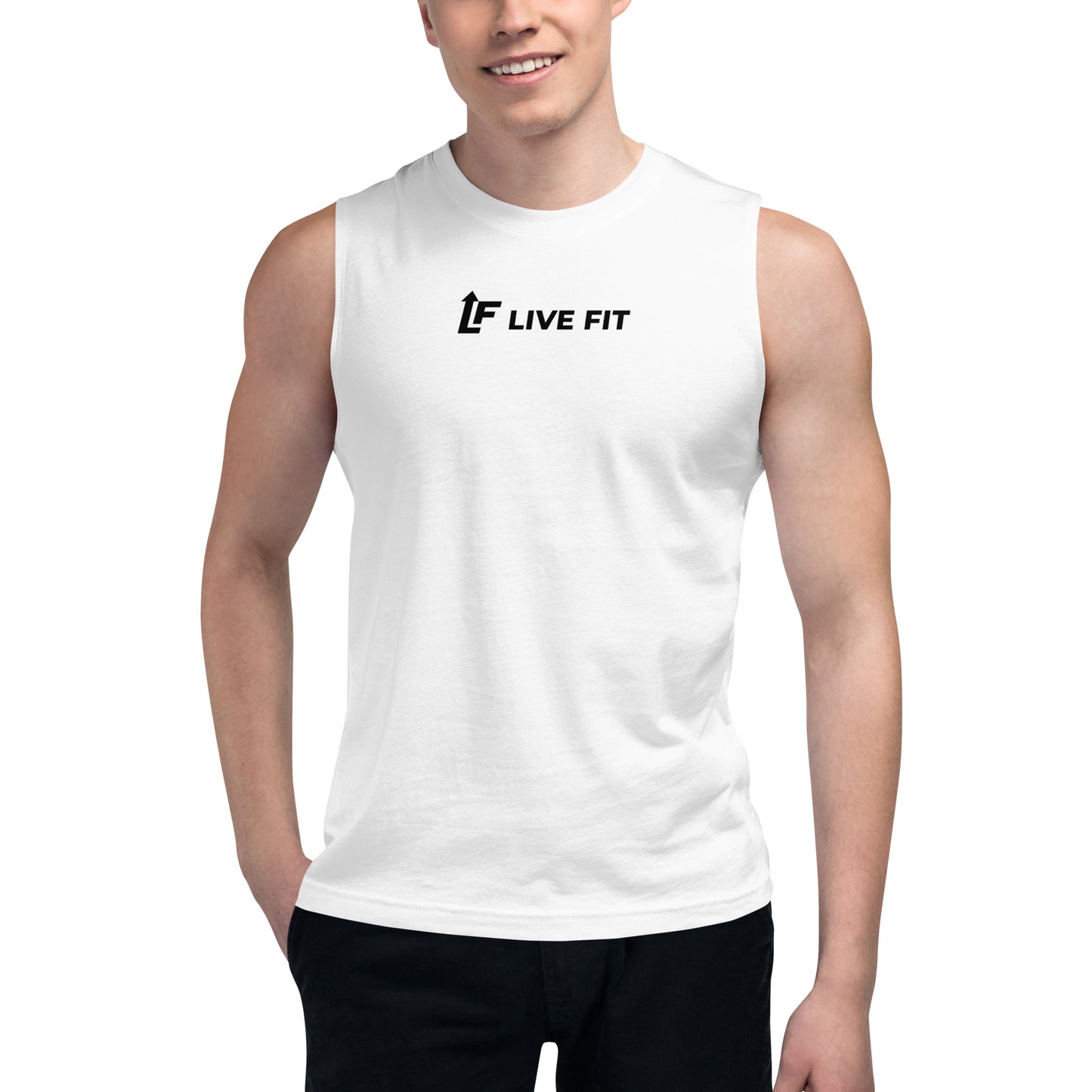 MEN'S MUSCLE TEE (WHT)