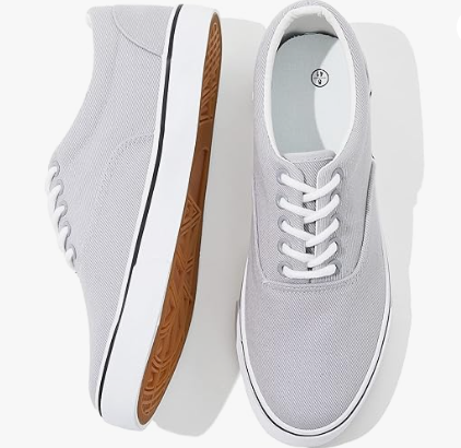 LIVE FIT GREY CANVAS SNEAKERS