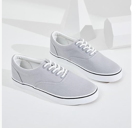 LIVE FIT GREY CANVAS SNEAKERS