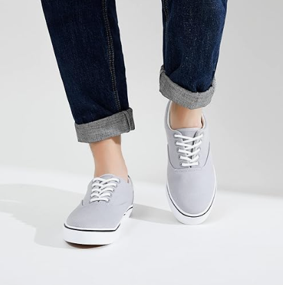 LIVE FIT GREY CANVAS SNEAKERS