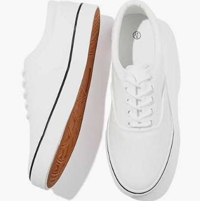 LIVE FIT WHITE CANVAS SNEAKERS