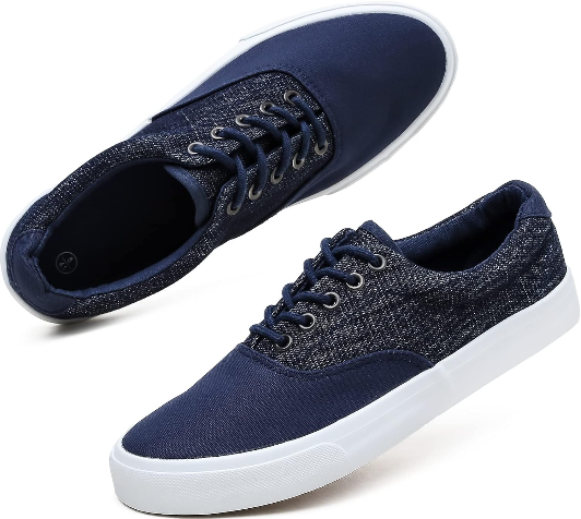 LIVE FIT NAVY CANVAS SNEAKERS